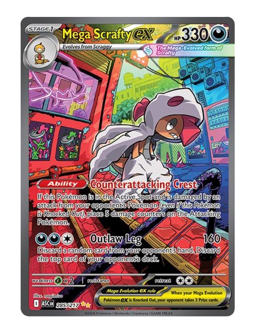 Mega Scrafty ex #285/217 - Ascended Heroes
