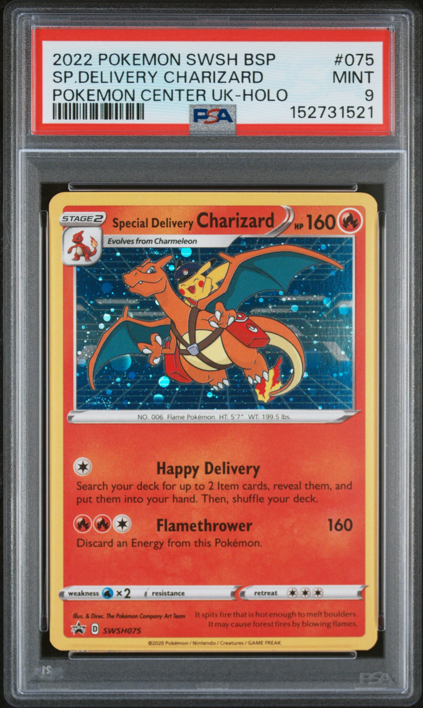 Special Delivery Charizard - PSA 9 - Pokemon Center UK Holo