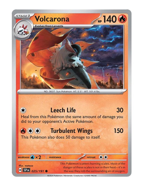 Volcarona #25/191 - Surging Sparks