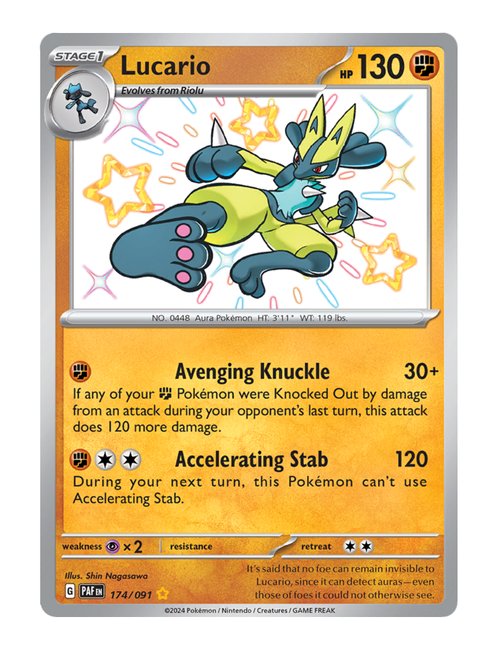 Lucario #174/091 - Paldean Fates