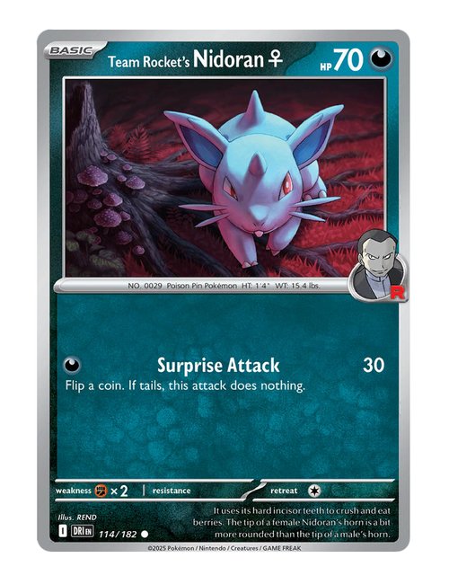 Team Rocket's Nidoran♀ #114/182 - Destined Rivals