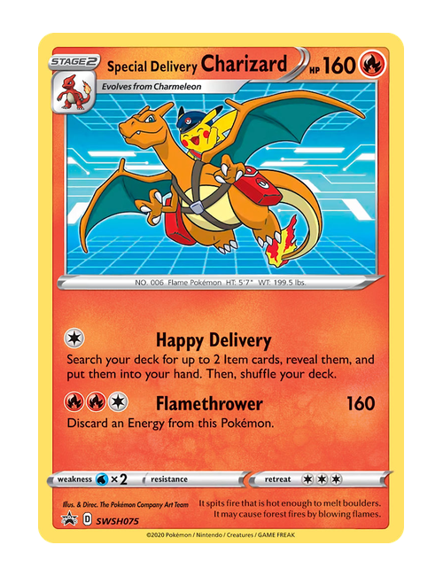 Special Delivery Charizard #SWSH075 - SWSH Black Star Promos (Ambalajlı)