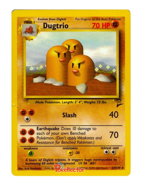Dugtrio #23/130 - Base Set 2