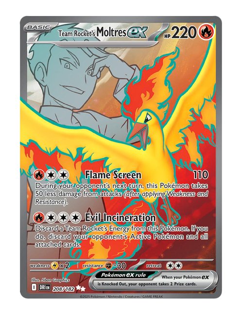 Team Rocket's Moltres ex #208/182 - Destined Rivals