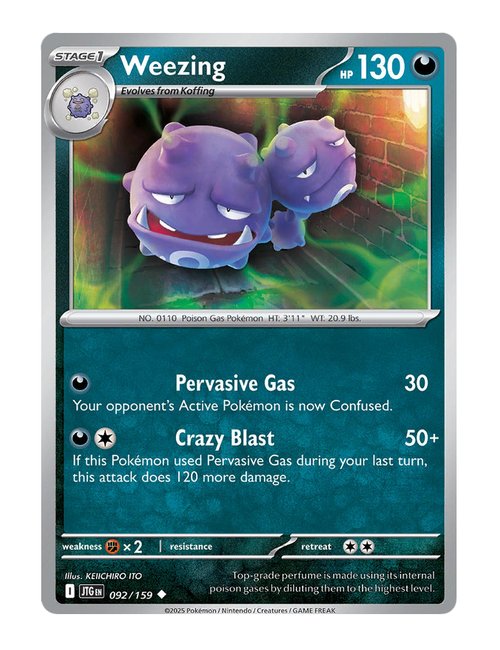 Weezing #92/159 Reverse Holo - Journey Together