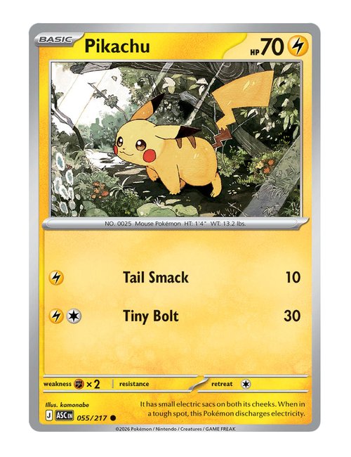 Pikachu #055/217 Reverse Holo - Ascended Heroes