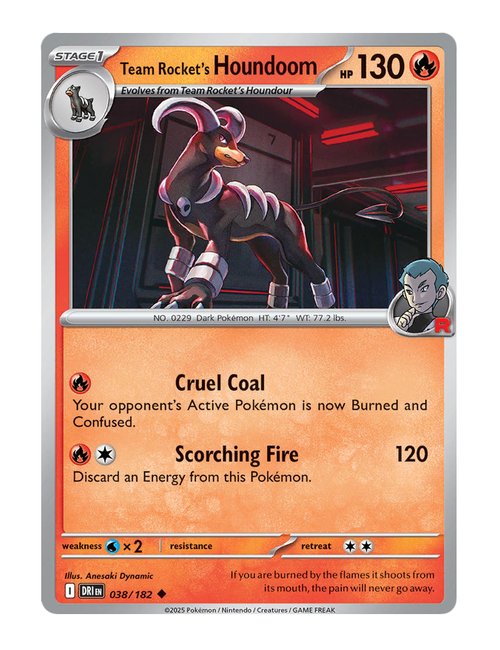 Team Rocket's Houndoom #038/182 - Destined Rivals