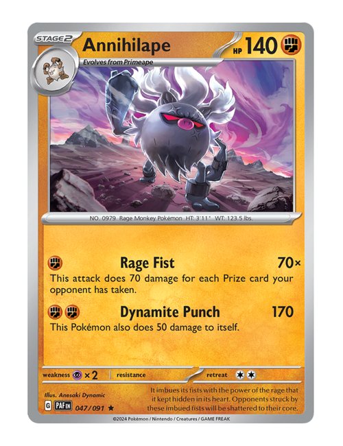 Annihilape #047/091 Reverse Holo - Paldean Fates