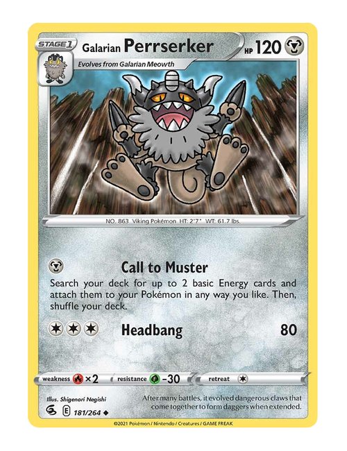 Galarian Perrserker #181/264 - Fusion Strike