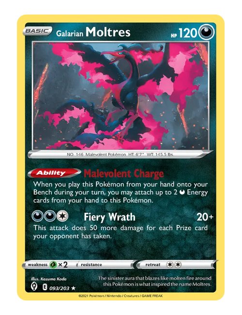 Galarian Moltres [Holo] #93/203 - Evolving Skies