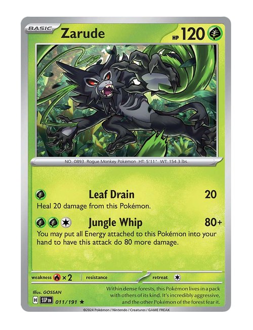 Zarude #11/191 Reverse Holo - Surging Sparks