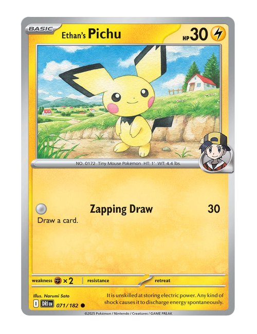 Ethan's Pichu #071/182 Reverse Holo - Destined Rivals