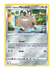 Galarian Meowth #180/264 Reverse Holo - Fusion Strike