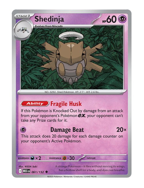 Shedinja #061/175 Reverse Holo - Mega Evolution