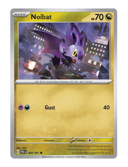Noibat #068/091 Reverse Holo - Paldean Fates
