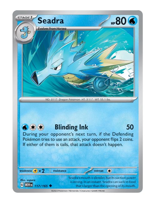 Seadra #117/165 Reverse Holo - 151