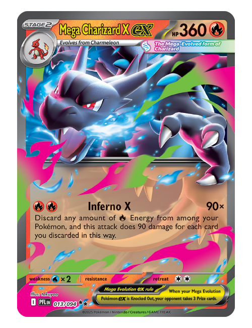 Mega Charizard X ex  - 013/094 - Phantasmal Flames