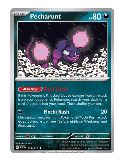 Pecharunt #143/217 Holo - Ascended Heroes