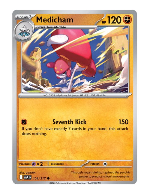 Medicham #104/217 Reverse Holo - Ascended Heroes