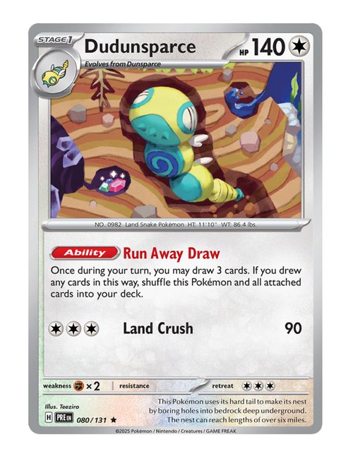 Dudunsparce #080/181 Holo - Prismatic Evolutions