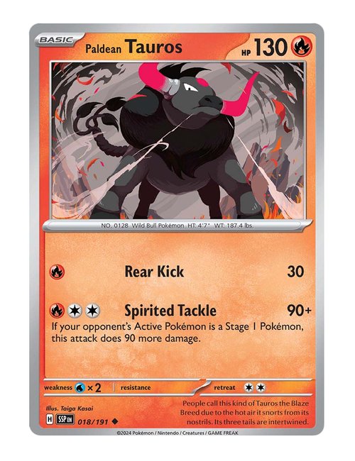 Paldean Tauros #18/191 - Surging Sparks
