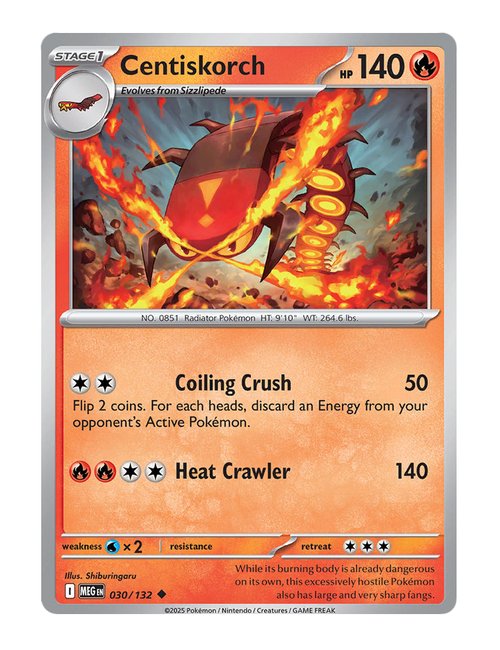 Centiskorch #030/175 Reverse Holo - Mega Evolution