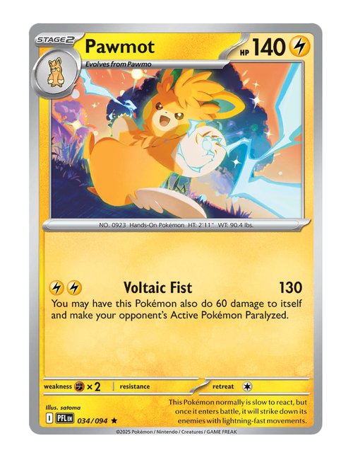 Pawmot #034/094 Holo - Phantasmal Flames