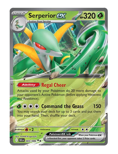 Serperior ex [Pokeball] #003/130 - Black Bolt