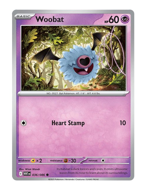 Woobat #036/130 - White Flare