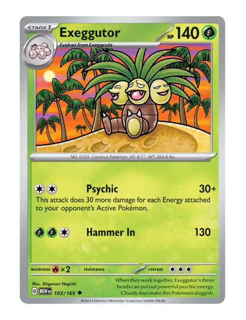 Exeggutor #103/165 Reverse Holo - 151