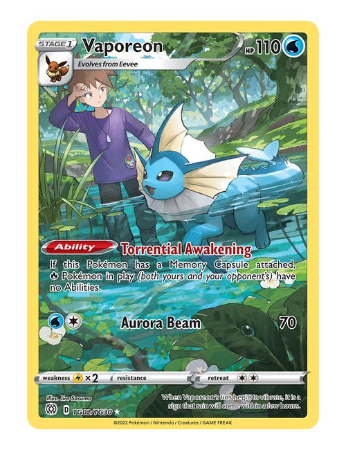 Vaporeon #TG02/172 - Brilliant Stars