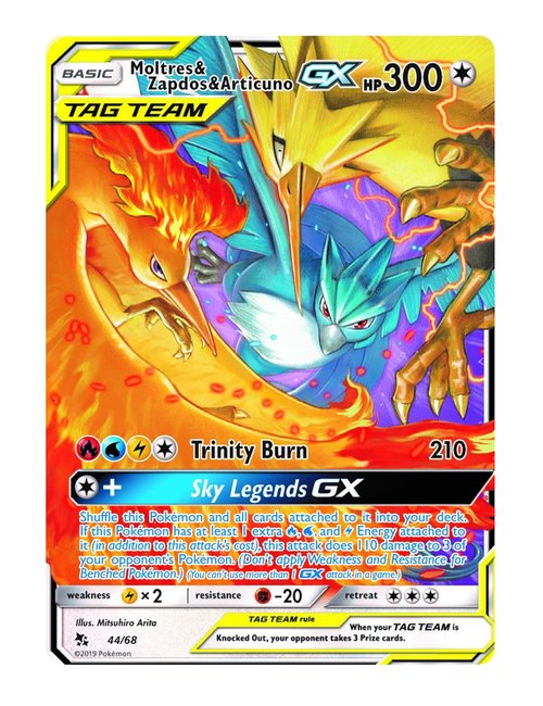 Moltres & Zapdos & Articuno GX #44/069 - Hidden Fates