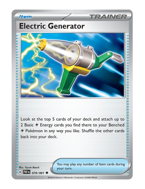 Electric Generator #079/091 Reverse Holo - Paldean Fates