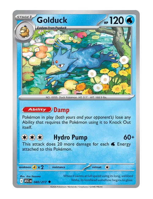 Golduck #040/217 Reverse Holo - Ascended Heroes