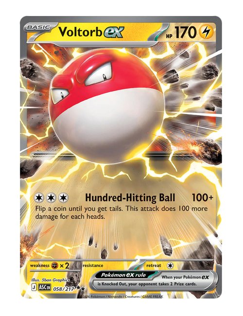 Voltorb ex #058/217 - Ascended Heroes