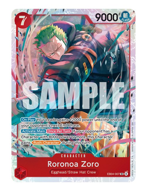 Roronoa Zoro EB04-007 - One Piece Extra Booster EB04