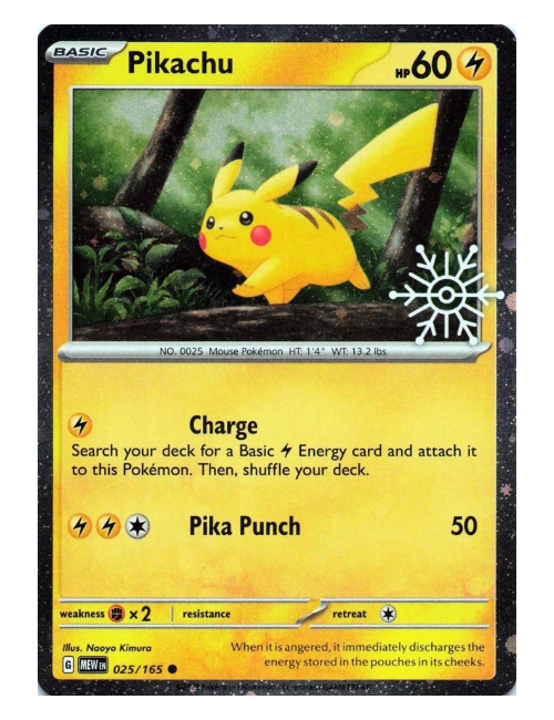 Pikachu - 025/165 (Holiday Calendar) - 025/165 - Miscellaneous Cards & Products