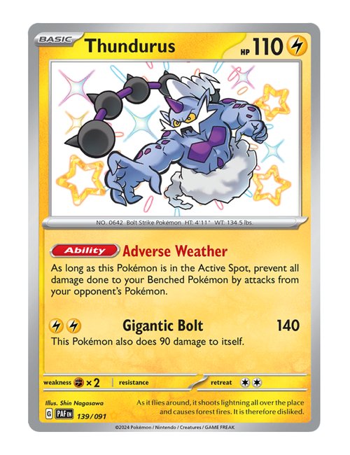 Thundurus #139/091 - Paldean Fates