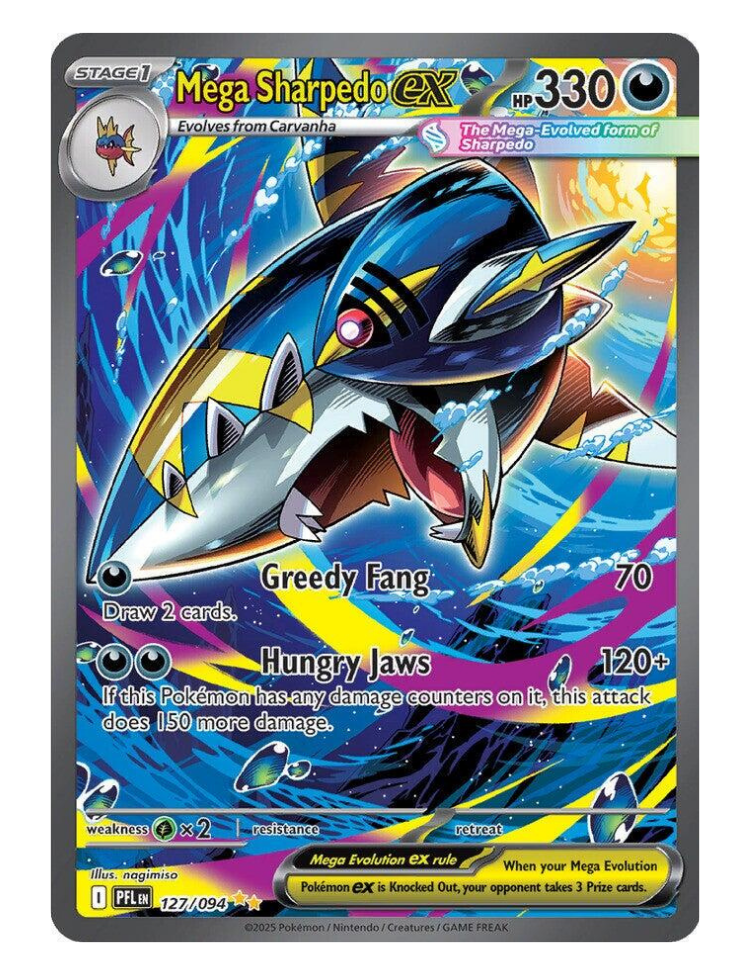 Mega Sharpedo Ex  - 127/094 - Phantasmal Flames