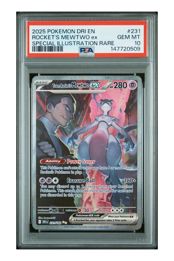 Team Rocket's Mewtwo ex #231/182 - Destined Rivals (PSA 10)