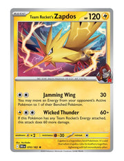 Team Rocket's Zapdos #070/182 Holo - Destined Rivals