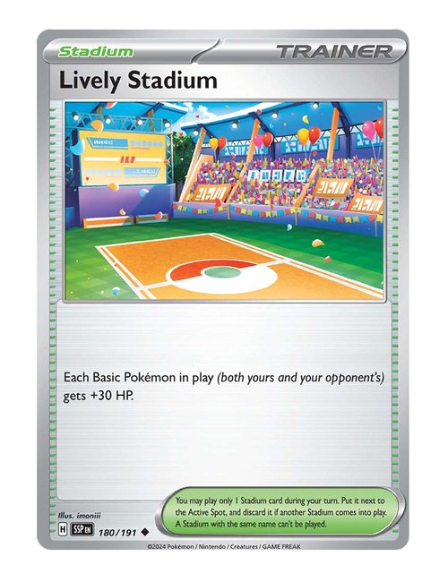 Lively Stadium #180/191 Reverse Holo - Surging Sparks