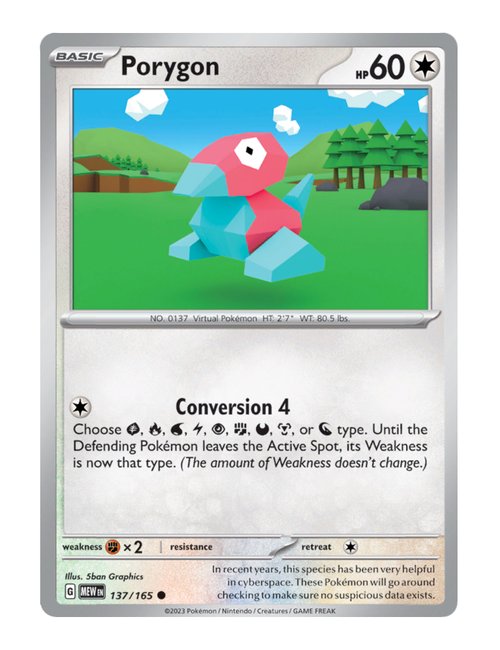 Porygon #137/165 Reverse Holo - 151