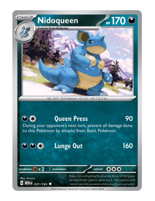 Nidoqueen #031/165 Reverse Holo - 151