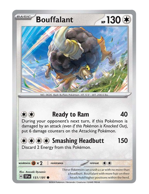 Bouffalant #151/191 - Surging Sparks