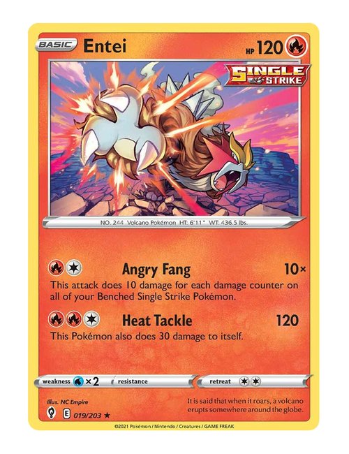 Entei #019/203 Reverse Holo - Evolving Skies