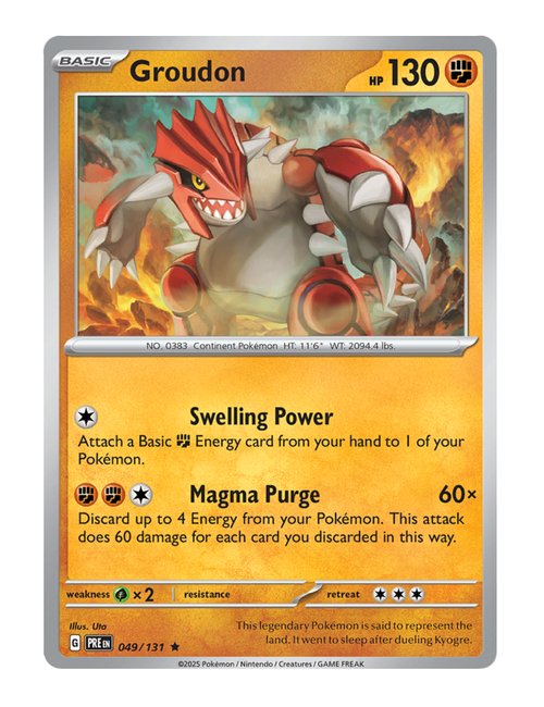Groudon #049/131 -Reverse Holo  Prismatic Evolutions
