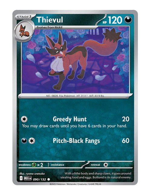 Thievul #090/175 Reverse Holo - Mega Evolution