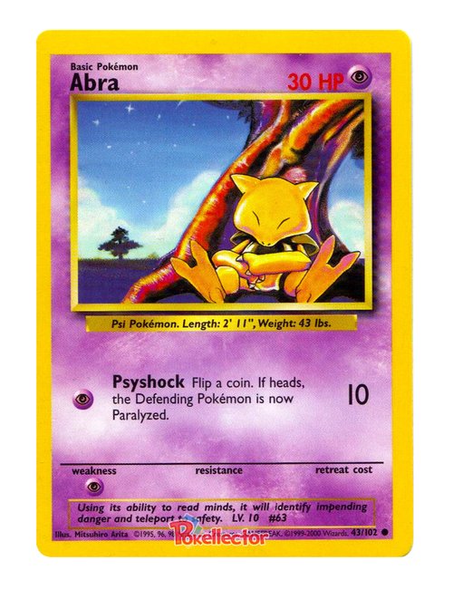 Abra #43/102 - Base Set