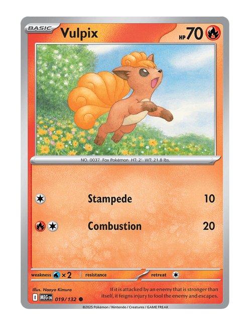 Vulpix #019/175 Reverse Holo - Mega Evolution
